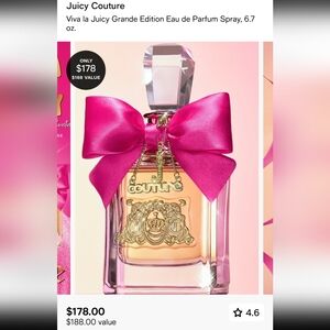 NIB Juicy Couture VIVA LA JUICY Grande Edition Pink Perfume--BIG 6.7 Fluid Oz.